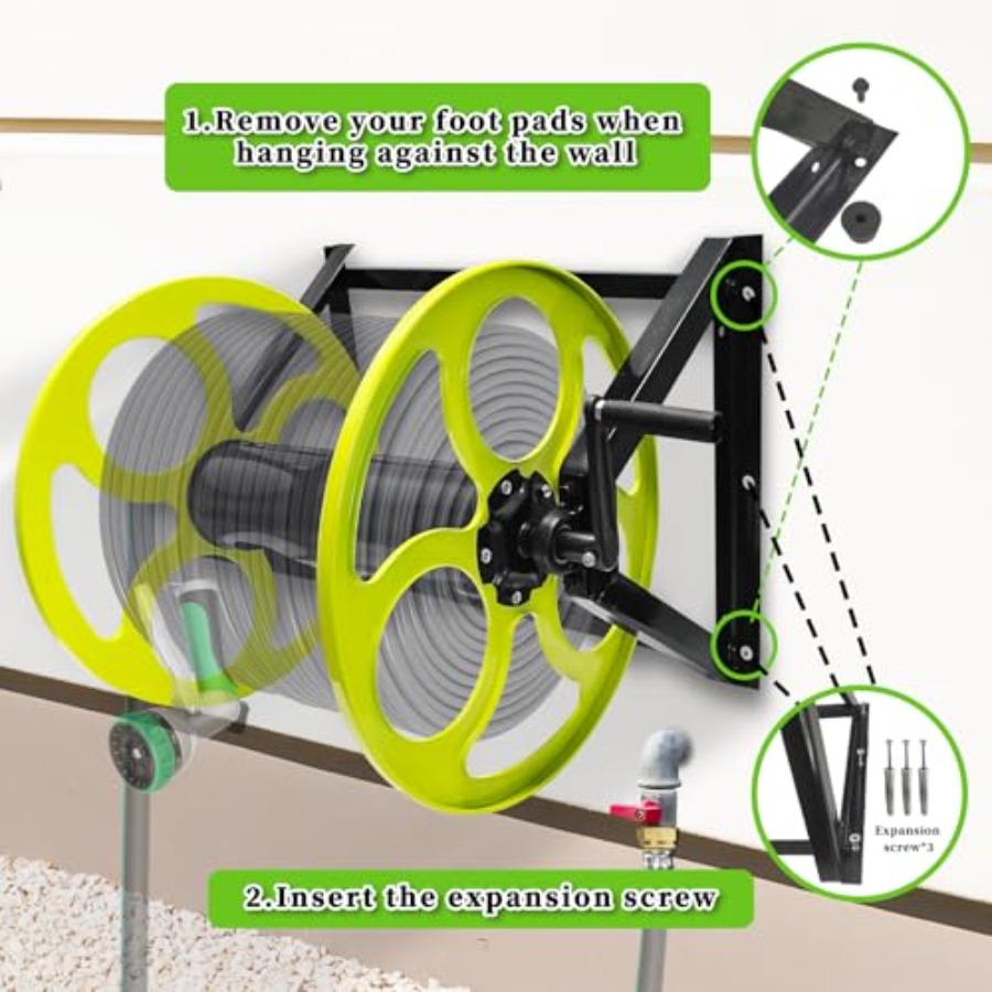 Stainless Steel Garden Hose Re - Reel Handle ulasan dan harga