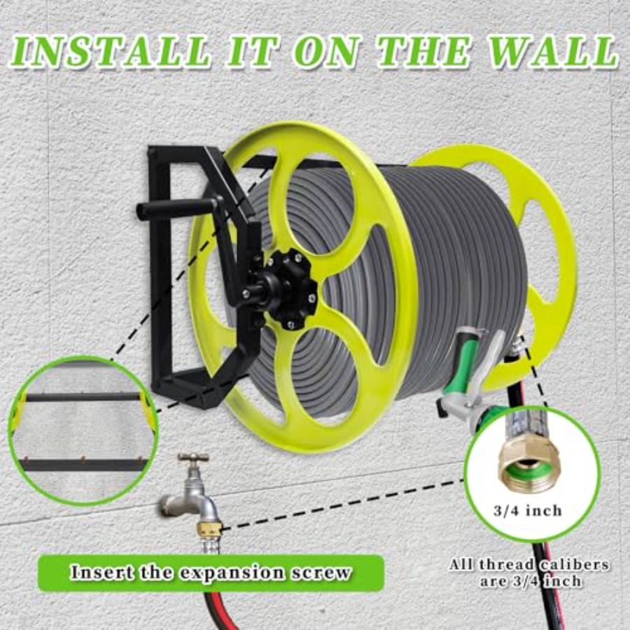 Heavy Duty Garden Hose Reel wi - Reel Handle ulasan dan harga