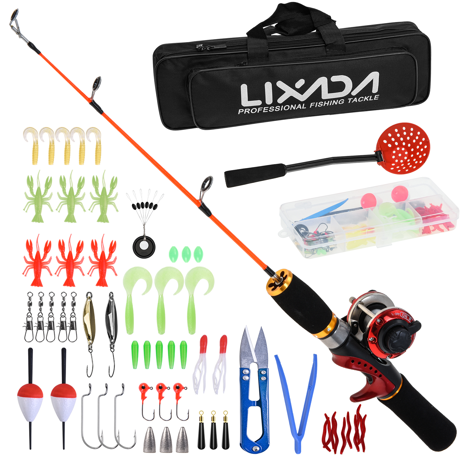 US Lixada Ice Fishing Rod Reel - Ice Fishing Reel ulasan dan harga