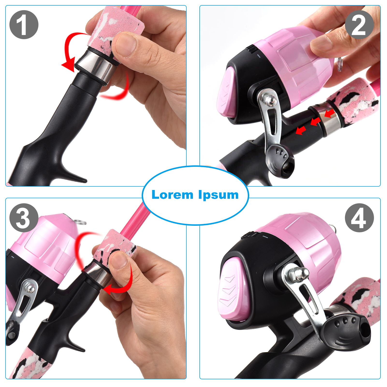 Kids Fishing Rod and Reel Comb - Spincast Reel ulasan dan harga