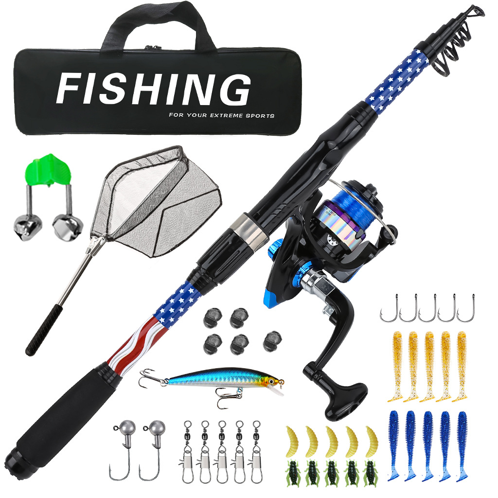 Telescopic Fishing Rod Spinnin - Reel Bag ulasan dan harga