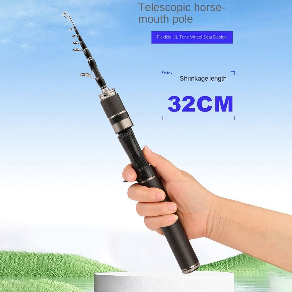 1.5m-1.8m Fishing Pole Rod Set - Spincast Reel ulasan dan harga
