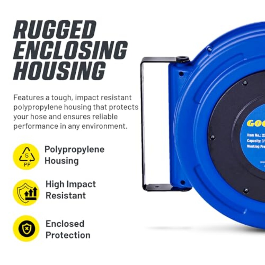Retractable Air Hose Reel 3/8  - Reel Handle ulasan dan harga