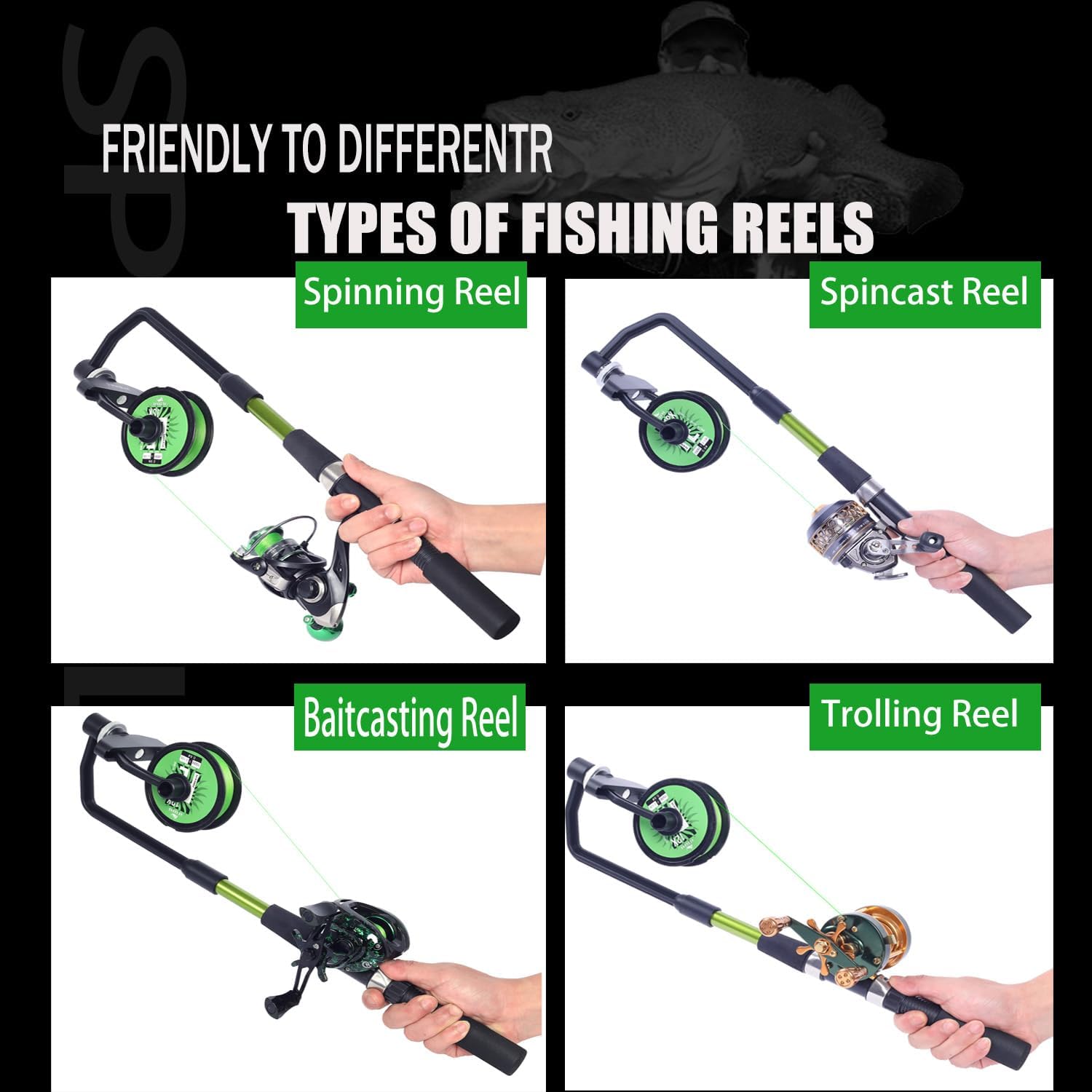 Fishing Line Spooler, Adjustab - Trolling Reel ulasan dan harga